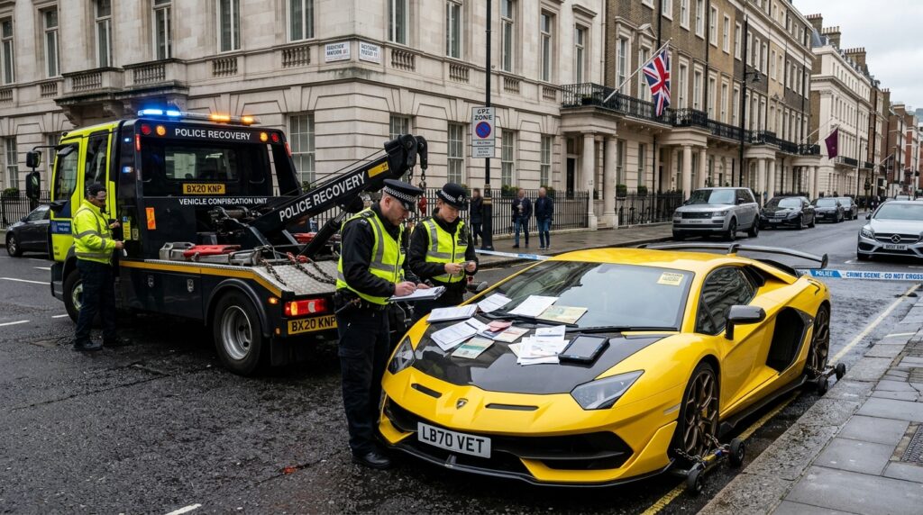 A polícia apreendeu sua Lamborghini de R$ 18 milhões meia hora depois que ele assumiu o volante pela primeira vez