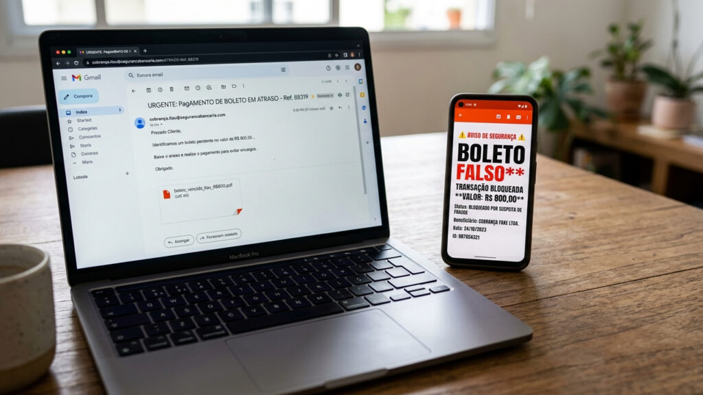 Morador paga boleto falso de condomínio de R$ 800 recebido por e-mail, administradora nega culpa mas a Justiça determina a quitação da dívida