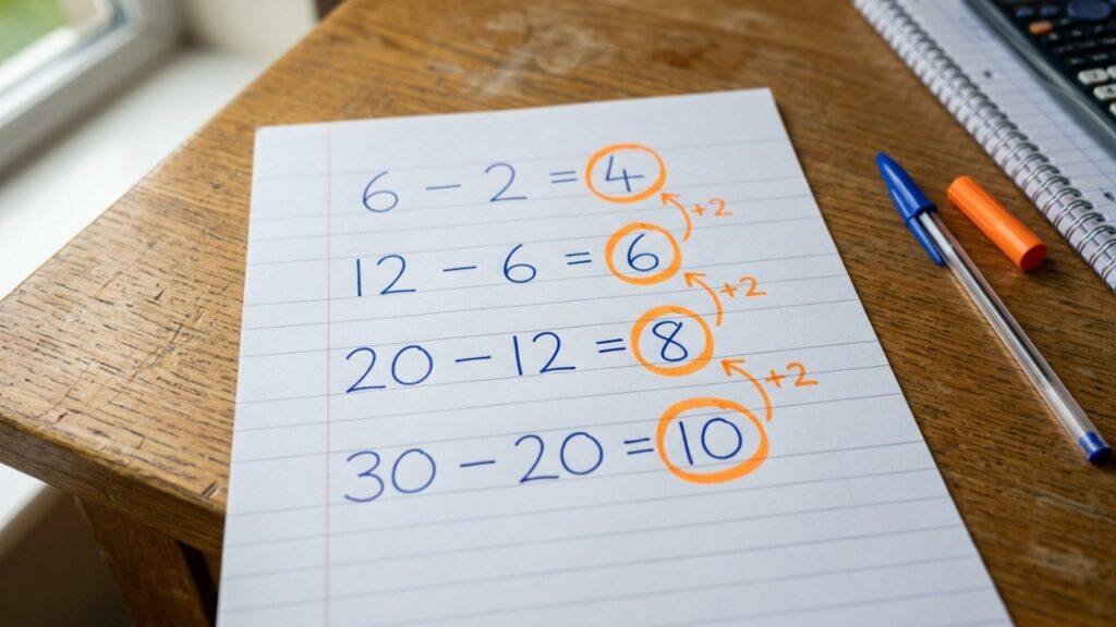 Teste sua lógica com a sequência 2, 6, 12, 20, 30 e prove que você não caiu na resposta óbvia