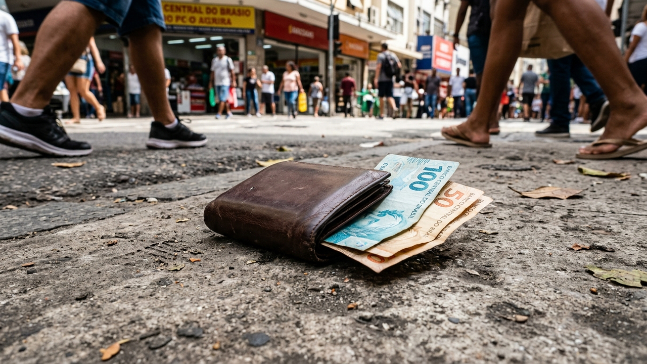 Pedestre encontra carteira com R$ 5 mil na rua, decide guardar o dinheiro para si e é indiciado pela polícia por apropriação de coisa achada