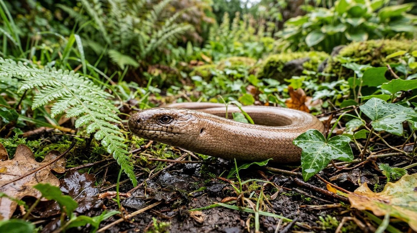 As pessoas frequentemente a consideram uma cobra e a matam por medo. Na verdade, ajuda a eliminar lesmas no jardim