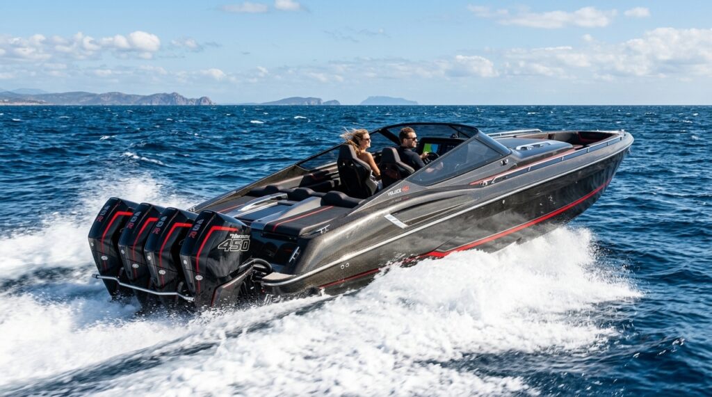 Inspirada no universo dos supercarros, a BRABUS Shadow 900 tem 11,73 m, dois motores V8 e até 900 cv, além de cabine sofisticada para quatro ocupantes