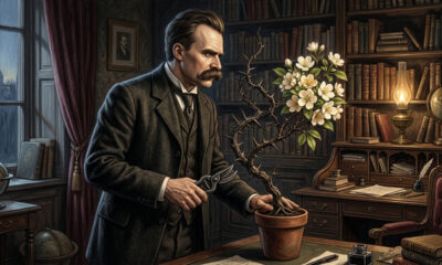 Frase do dia de Friedrich Nietzsche: “Temos que ter cuidado para que, ao expulsar o diabo, não expulsemos a melhor parte de nós mesmos.” Uma lição sobre natureza humana e autoaceitação