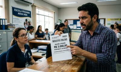 Pai paga boleto falso de mensalidade escolar de R$ 3.000 interceptado por hackers no e-mail e instituição tenta cobrar a dívida novamente