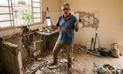Aposentado contrata pedreiro por indicação para reformar a cozinha por R$ 18 mil, paga 60% adiantado em Pix, profissional desaparece após demolir a pia e o contrapiso, e ele descobre que sem contrato assinado ainda tem como acionar a Justiça 