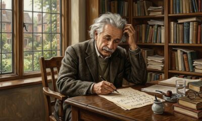Frase de Albert Einstein sobre criatividade: “A monotonia e a solidão de uma vida tranquila estimulam a mente criativa.” Uma reflexão sobre silêncio e inspiração