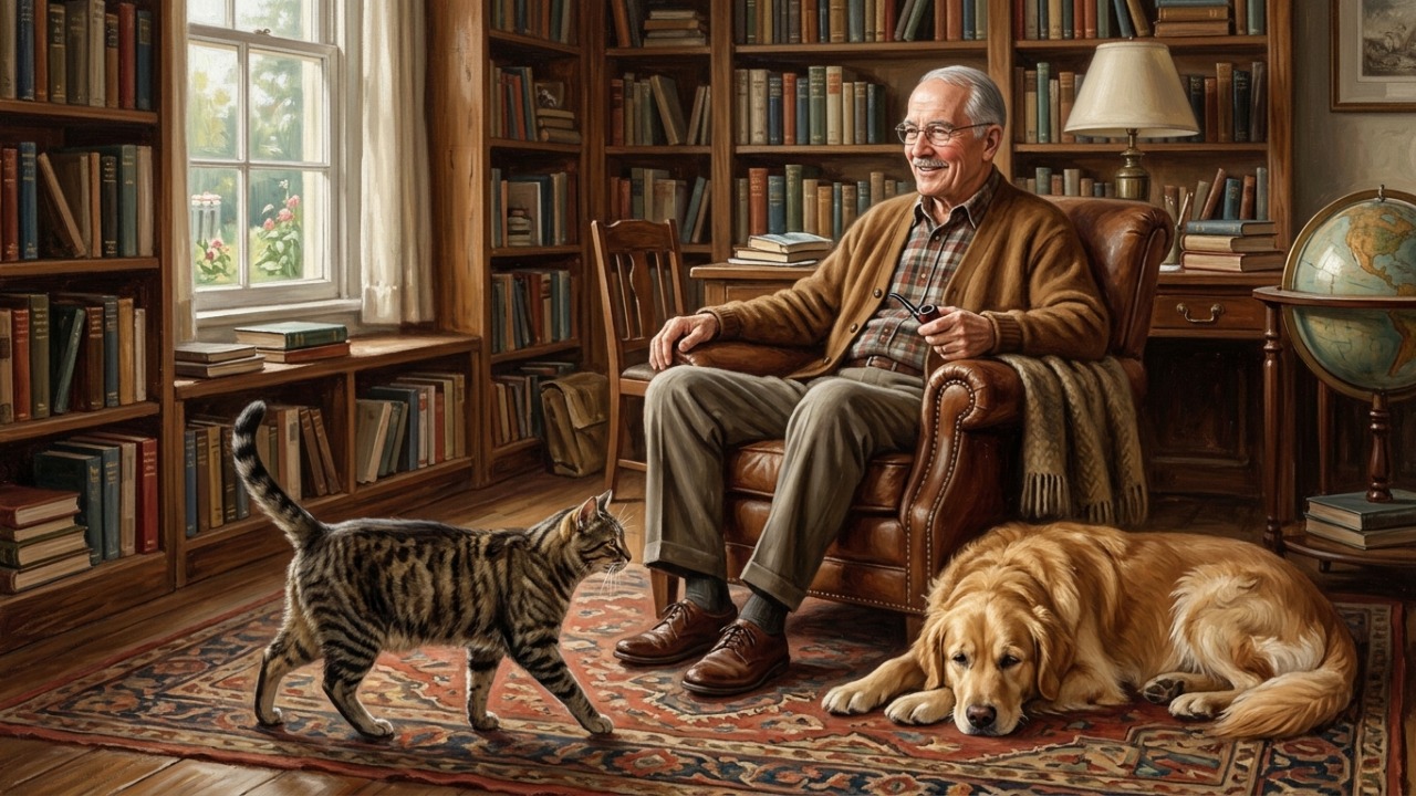 Frase de Robert A. Heinlein: "Mulheres e gatos farão o que bem entenderem, e homens e cachorros devem relaxar e se acostumar com a ideia." Uma lição bem-humorada sobre respeitar a natureza de cada um