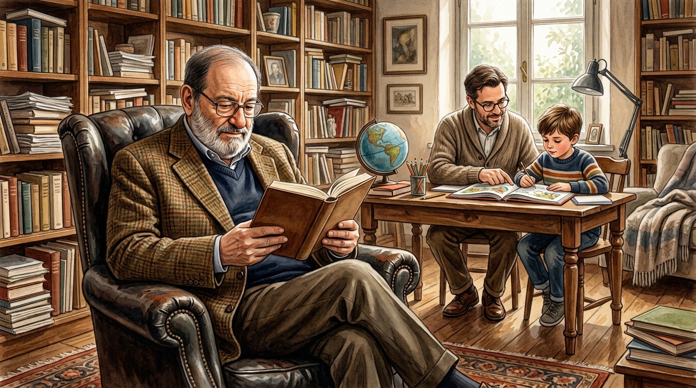 Sabedoria de Umberto Eco sobre pais: “Aquilo em que nos tornamos depende do que nossos pais nos ensinam quando não tentam ensinar.” Uma reflexão sobre as marcas invisíveis da infância