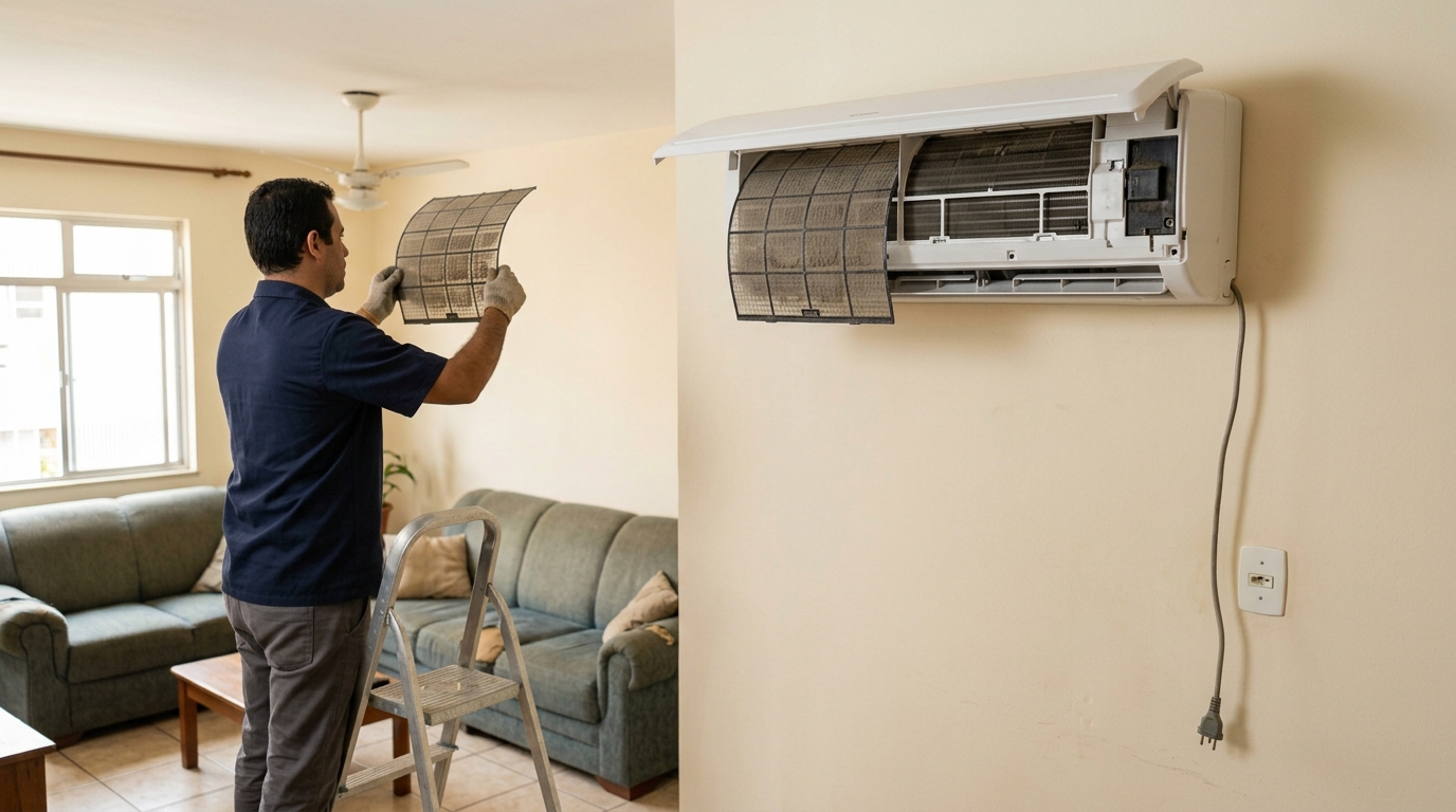 Um especialista em climatização frase: "Não limpar os filtros do ar condicionado a cada 15 ou 30 dias no verão reduz o rendimento à metade"