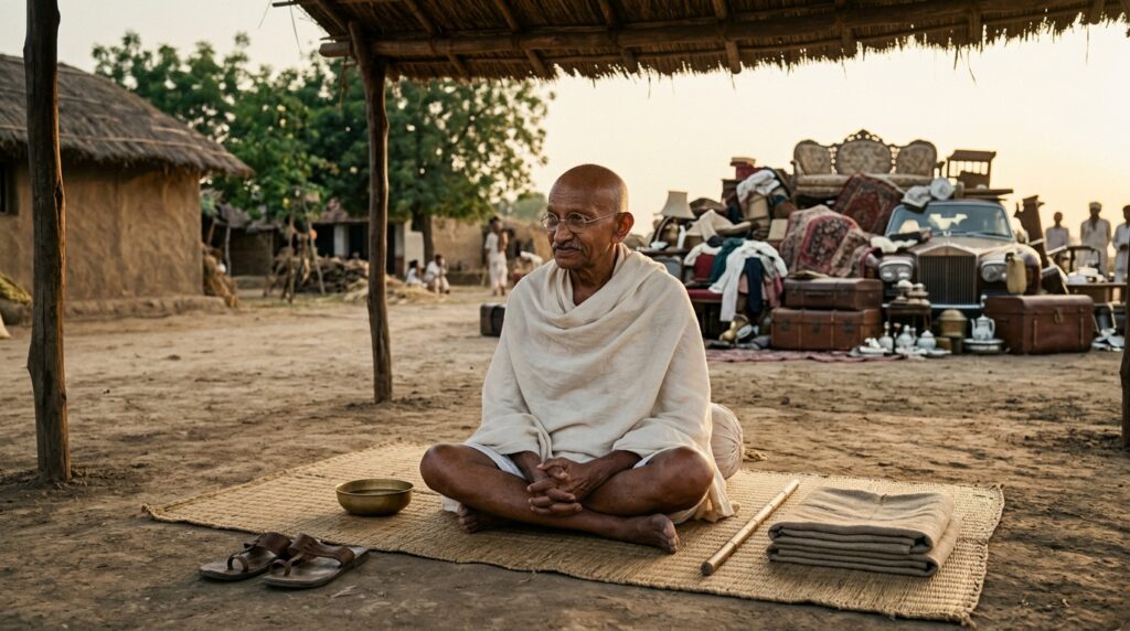 A reflexão de Mahatma Gandhi sobre o dinheiro: "A Terra oferece o suficiente para satisfazer o que cada homem precisa, mas não para o que cada homem cobiça."