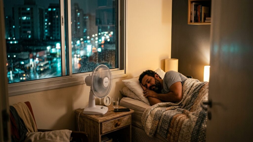 A psicologia explica que quem precisa dormir com o ventilador ligado pode não buscar apenas ar fresco, mas um som constante que abafa pequenos ruídos e ajuda a acalmar a mente
