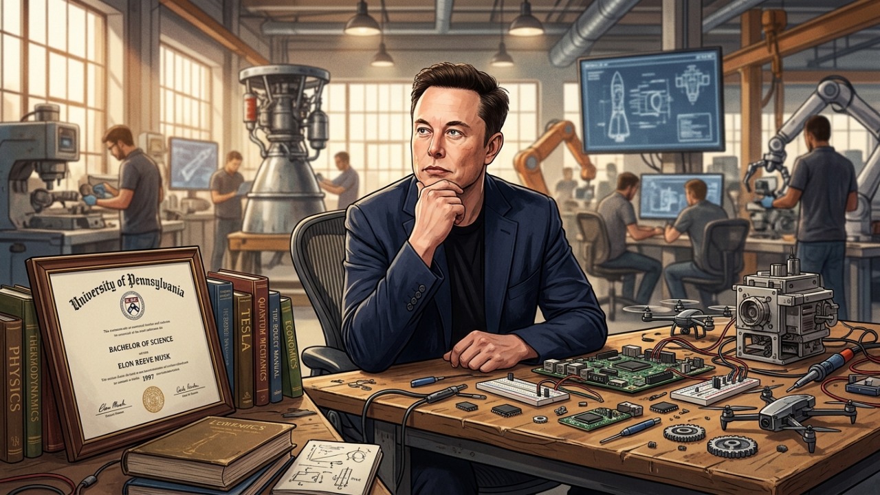 Elon Musk sobre educação: “Não confunda escolaridade com educação. Eu não estudei em Harvard, mas as pessoas que trabalham para mim estudaram.” Uma provocação sobre carreira e conhecimento