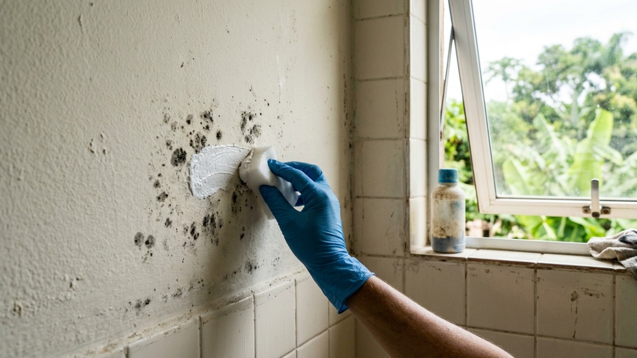 Nem água sanitária nem vinagre: a mistura caseira que pode ajudar a tirar o mofo da parede do banheiro sem agredir a pintura