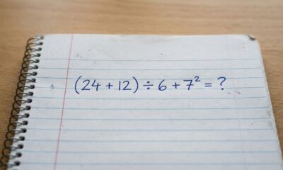 Você consegue descobrir o resultado em menos de 30 segundos? (24 + 12) ÷ 6 + 7²