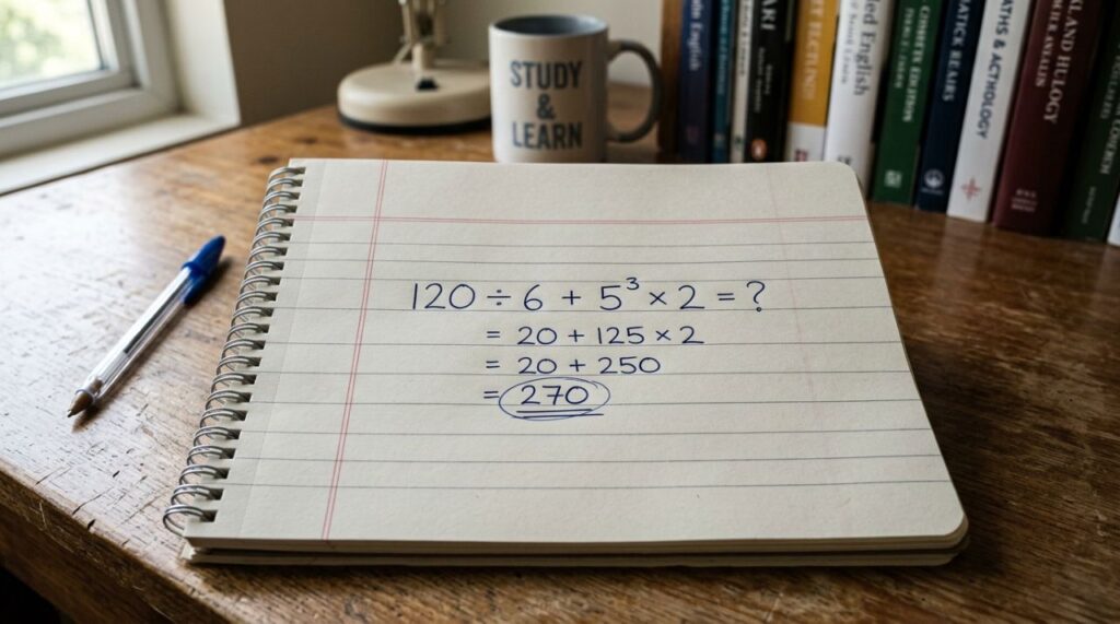 Se você acertar 120 ÷ 6 + 5³ × 2, ainda domina as regras da escola
