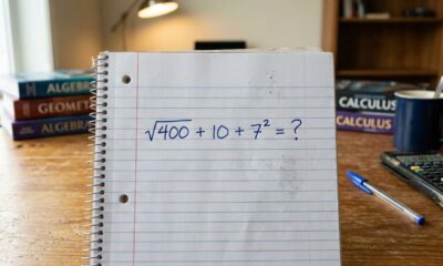 Você consegue resolver √400 ÷ 10 + 7² sem calculadora?