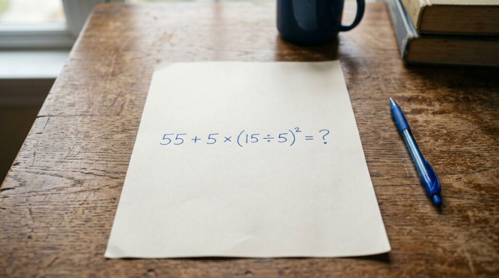 Se você resolver 55 + 5 × (15 ÷ 5)² de primeira, sua memória matemática está melhor que a de muita gente