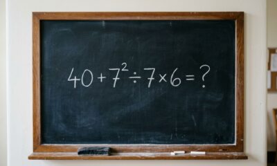Só os mais atentos percebem a pegadinha escondida em 40 + 7² ÷ 7 × 6