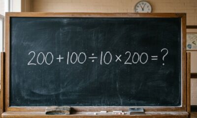 Apenas 1 em cada 5 idosos consegue acertar de primeira: quanto é 200 + 100 ÷ 10 × 200?