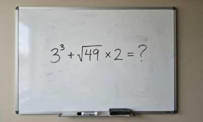 Essa conta de escola voltou a desafiar adultos e está gerando respostas diferentes: 3³ + √49 × 2