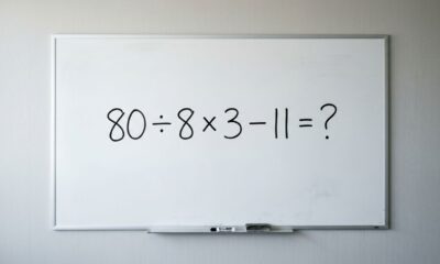 Parece conta de criança, mas muita gente responde errado: 80 ÷ 8 × 3 − 11