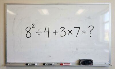 Antes de abrir a calculadora, tente descobrir qual número aparece no final: 8² ÷ 4 + 3 × 7