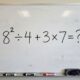 Antes de abrir a calculadora, tente descobrir qual número aparece no final: 8² ÷ 4 + 3 × 7