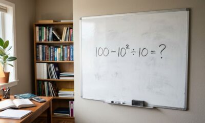 O desafio matemático que parece óbvio até você começar a calcular: 100 − 10² ÷ 10