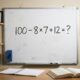 Desafie sua memória de matemática e responda quanto dá 100 − 8 × 7 + 12?