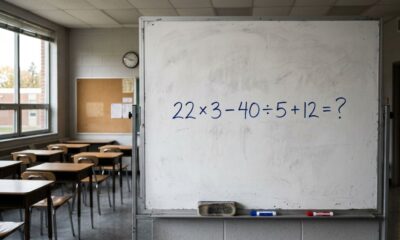 Apenas quem presta atenção aos sinais consegue resolver de primeira a expressão 22 × 3 − 40 ÷ 5 + 12