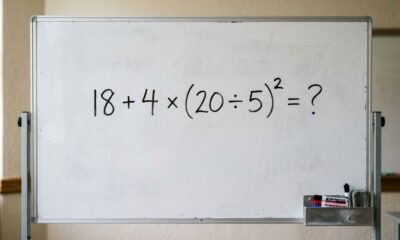 9 em cada 10 pessoas olham rapidamente e erram esta conta. Você consegue acertar? 18 + 4 × (20 ÷ 5)²