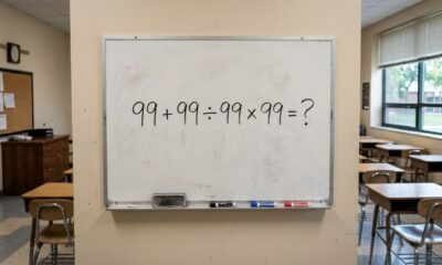 O cálculo 99 + 99 ÷ 99 × 99 parece fácil, mas poucos acertam de primeira