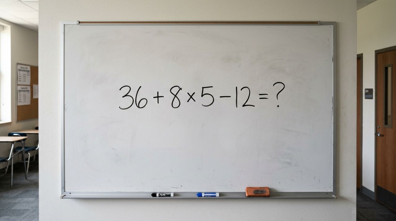 Você tem 15 segundos para resolver 36 + 8 × 5 − 12: consegue sem calculadora?
