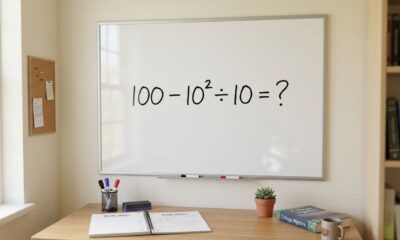 Quanto dá 100 − 10² ÷ 10? A conta curta que pode enganar até quem era bom em matemática