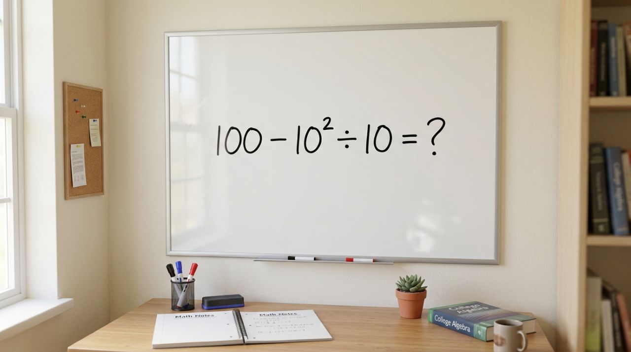 Quanto dá 100 − 10² ÷ 10? A conta curta que pode enganar até quem era bom em matemática