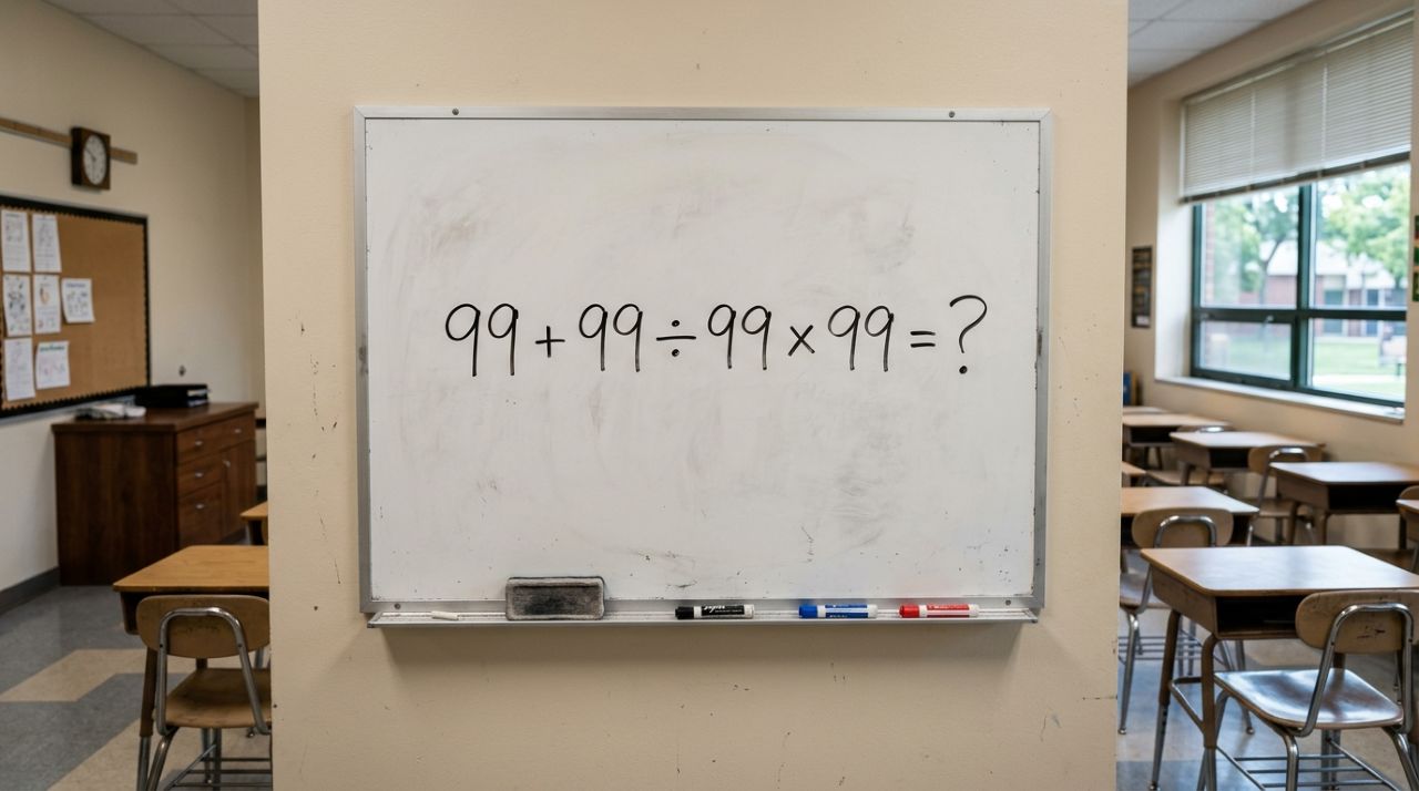 O cálculo 99 + 99 ÷ 99 × 99 parece fácil, mas poucos acertam de primeira