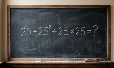 Não vale usar calculadora: você consegue resolver 25 + 25² ÷ 25 × 25 em menos de 30 segundos?