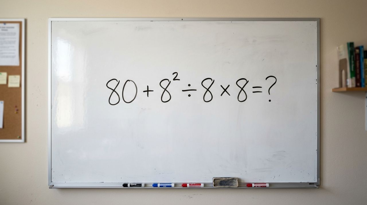 Se você resolver 80 + 8² ÷ 8 × 8 de primeira, sua memória matemática está afiada