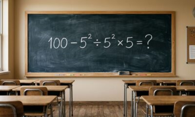 Se você resolver 100 − 5² ÷ 5² × 5 de primeira, sua atenção aos detalhes está acima da média