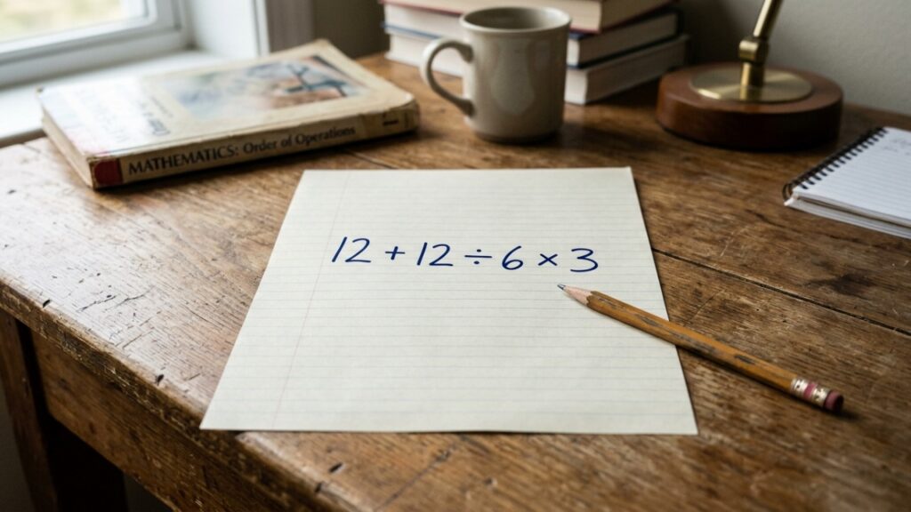 Quanto é 12 + 12 ÷ 6 × 3? A resposta parece óbvia, mas muita gente erra