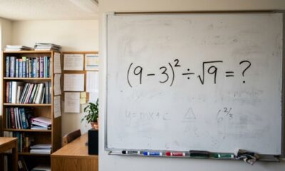 Só os mais atentos chegam ao resultado correto desta conta: (9 − 3)² ÷ √9