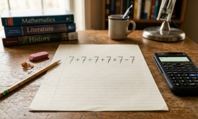 Se você acertar 7 + 7 ÷ 7 + 7 × 7 - 7 em menos de 30 segundos, seu raciocínio está acima da média