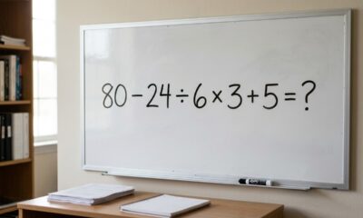 O desafio 80 - 24 ÷ 6 × 3 + 5 parece simples, mas muita gente erra de primeira