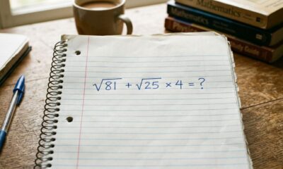 Sem calculadora: quanto é √81 + √25 × 4? O desafio de matemática que parece simples, mas pode confundir até quem é bom em matemática
