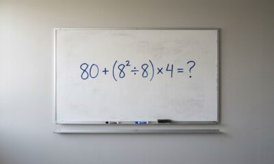 O desafio 80 + (8² ÷ 8) × 4 parece fácil, mas engana muita gente
