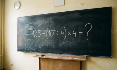 Sem usar a calculadora, você seria capaz de acertar 125 − (10² ÷ 4) × 4?