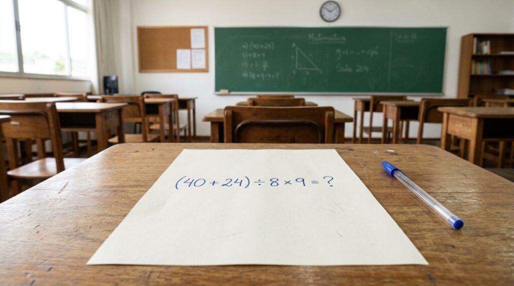 Você consegue resolver (40 + 24) ÷ 8 × 9 sem usar a calculadora?