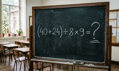 Você consegue resolver (40 + 24) ÷ 8 × 9 sem usar a calculadora?