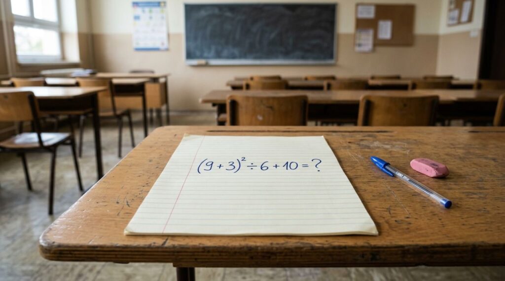 Você consegue resolver (9 + 3)² ÷ 6 + 10 em menos de 30 segundos?