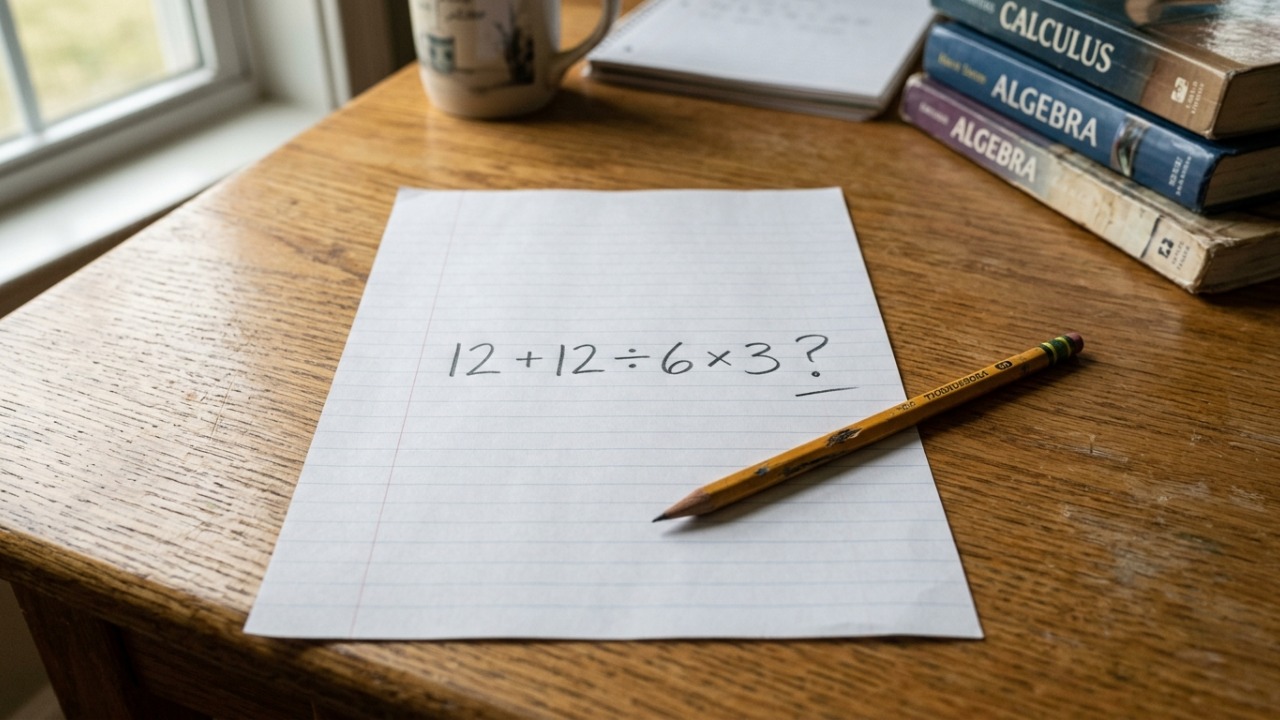 Quanto é 12 + 12 ÷ 6 × 3? A resposta parece óbvia, mas muita gente erra